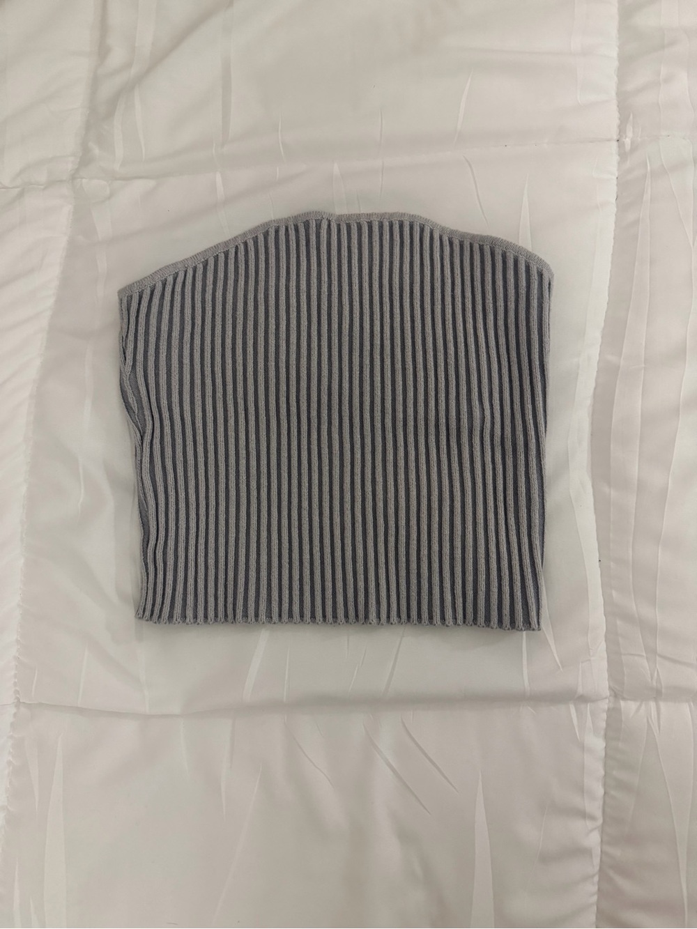 RSQ Gray Ribbed Strapless Tube Top